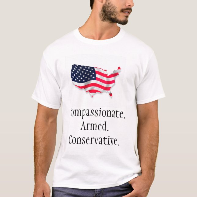amerikan flag2, Compassionate.Armed.Conservative. Tröja (Framsida)