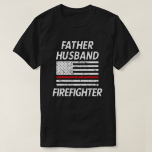 Amerikan för röd linje för farmakebrandman tunn t shirt