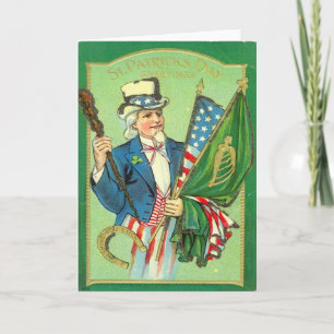 Amerikan för vintagest patrick's dayirländare kort