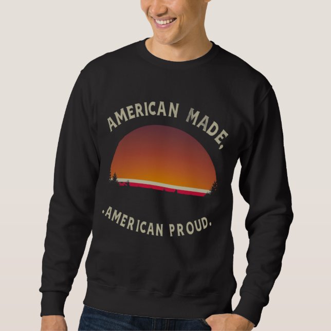 Amerikan har gjort Amerikan stolt Lång Ärmad Tröja (Framsida)