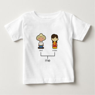 Amerikan/kinesisk babyfamiljutslagsplats tee