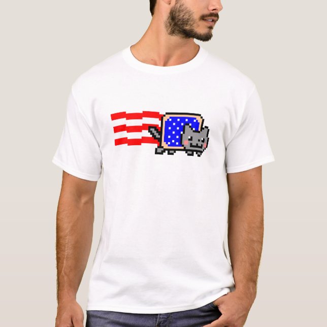 Amerikan Nyan Cat® Shirt~! T Shirt (Framsida)