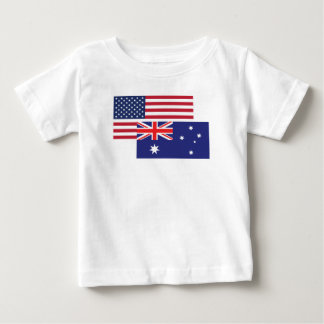 Amerikan och australiensisk flagga t-shirt