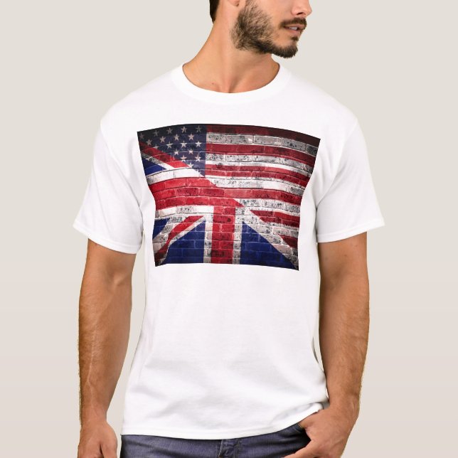 Amerikan- och brittflagga tröja (Framsida)