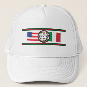 Amerikan och italienska flaggalastbilsförare hatt keps