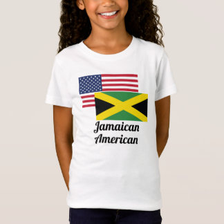 Amerikan och jamaikansk flagga tee shirt
