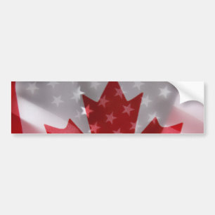 Amerikan- och kanadensareflaggorbildekal bildekal