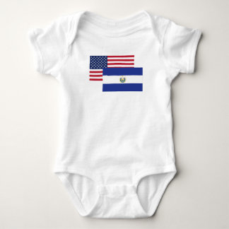 Amerikan och Salvadorian flagga för El T-shirt