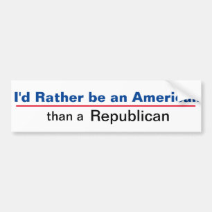 Amerikan över republikan bildekal