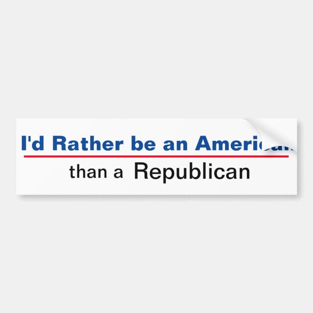 Amerikan över republikan bildekal (Framsidan)