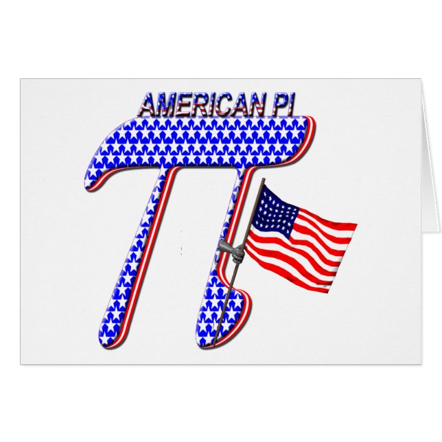 AMERIKAN PI (PAJEN) - MATHHUMOR HÄLSNINGSKORT (Framsidan Horizontal)