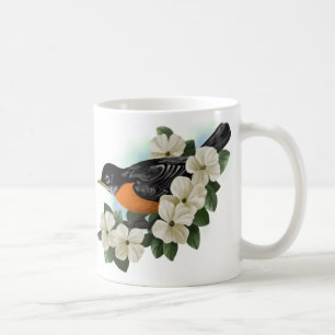Amerikan Robin och Dogwoodblommamugg Kaffemugg
