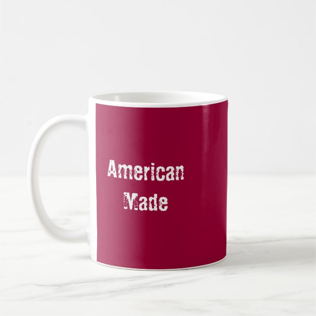 Amerikan röd gjord mugg (Vänster)