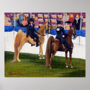 Amerikan Saddlebred på stånghästporträtt Poster