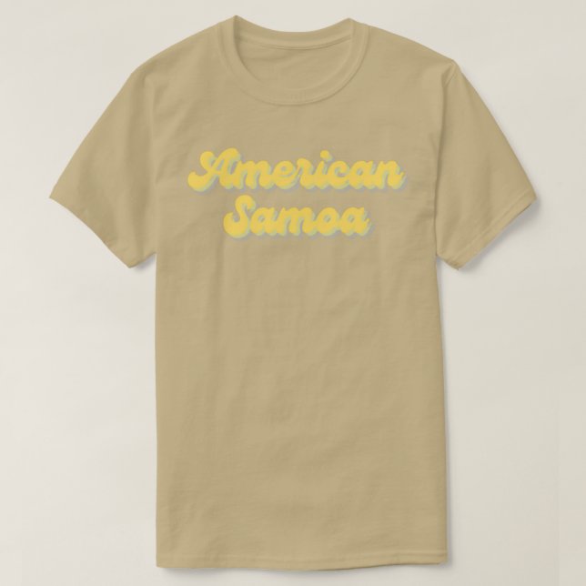 Amerikan samoa nationalpark honey gult funky re t shirt (Design framsida)