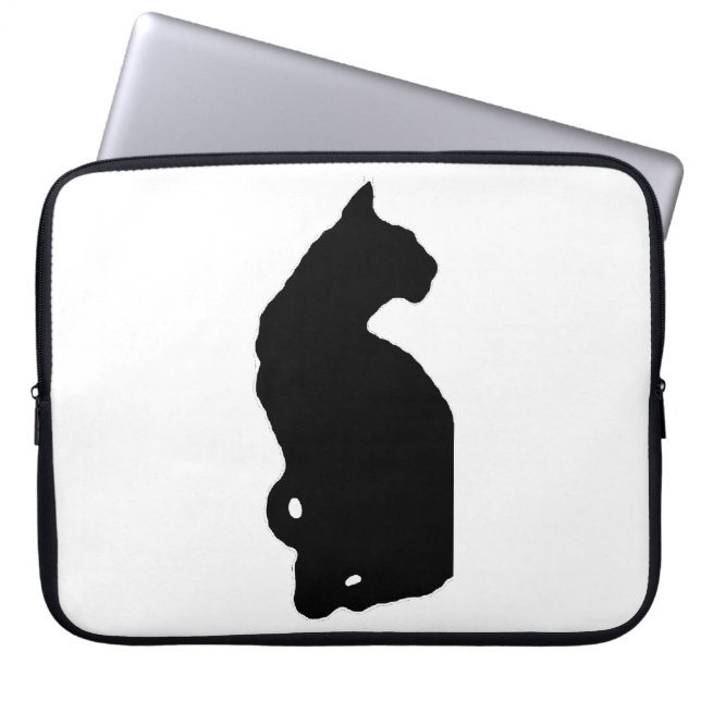 amerikan shorthair silhouette laptop sleeve (Framsidan)