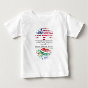 Amerikan som är fullvuxen med söder - afrikanen t-shirt