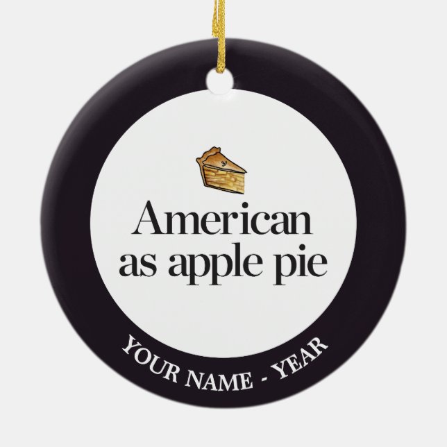 Amerikan som den Apple pajen Julgransprydnad Keramik (Baksidan)