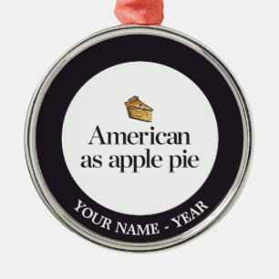 Amerikan som den Apple pajen Julgransprydnad Metall