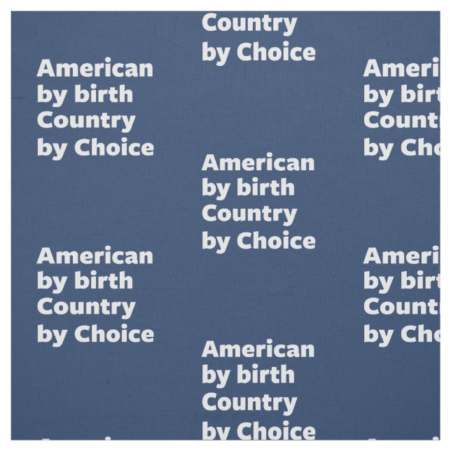 Amerikan vid födelse, land vid primat tyg (Provkarta)