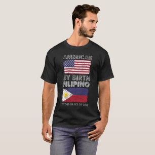 Amerikan vid födelsefilippin vid nåd av guden tee