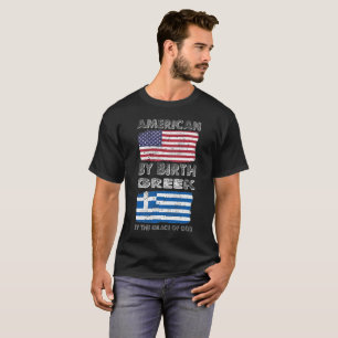 Amerikan vid födelsegrek vid nåd av gudarvet tee shirt