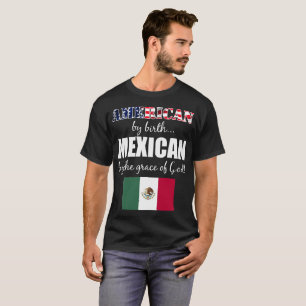 Amerikan vid födelsemexikan vid nåd av tee shirt