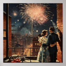 Amerikana Ett par gånger som tittar på Fireworks p