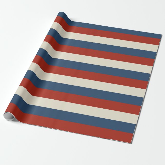Amerikana Rand - Patriotic Wrapping Papper Presentpapper (Utrullad)