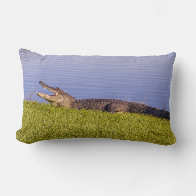 Amerikanalligator Lumbarkudde (Framsida)