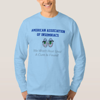 Amerikananslutning av sömnlös person tee shirt