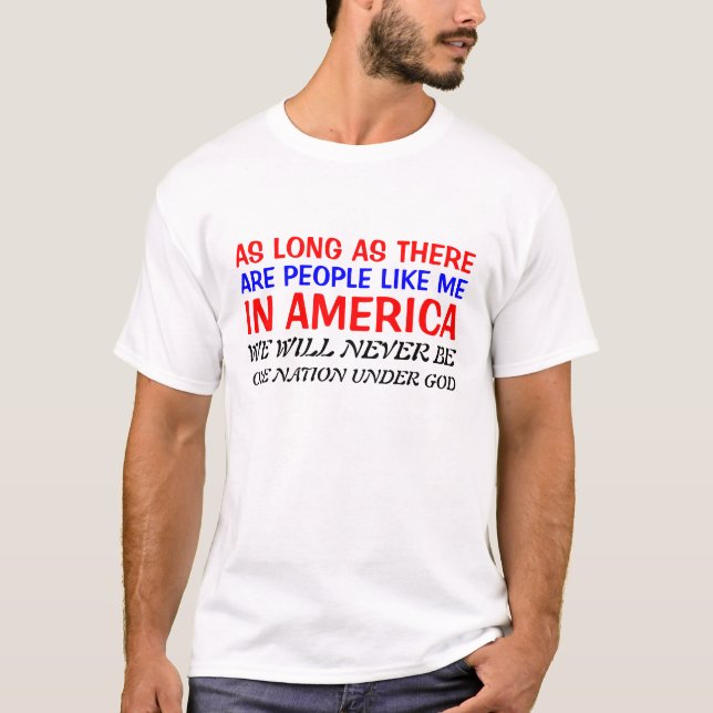 Amerikanateistskjorta Tee Shirt (Framsida)
