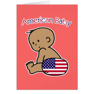 Amerikanbaby Hälsningskort