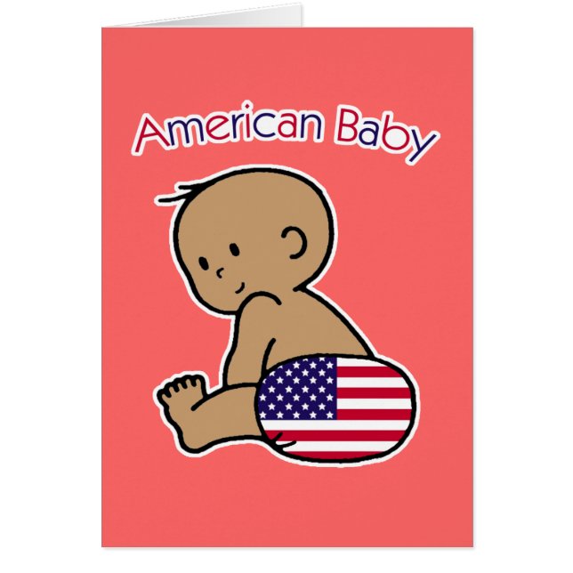 Amerikanbaby Hälsningskort (Framsidan)