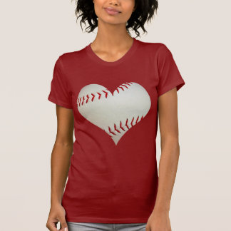 Amerikanbaseball i en hjärtaShape Tee
