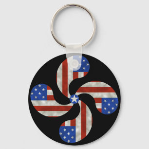 Amerikanbask Keychain Nyckelring