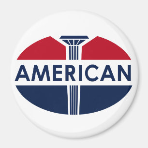 Amerikanbensinstationen undertecknar. magnet