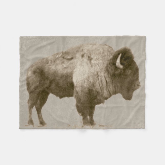 AmerikanBison. Fleecefilt (Framsidan (Horisontell))