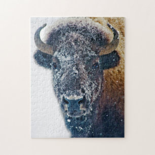 AmerikanBison i snödjurlivpussel Pussel