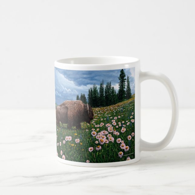 AmerikanBison - "ingen Time för blommor ", Kaffemugg (Höger)