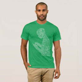 Amerikanbön (kelly med vit) t-shirt