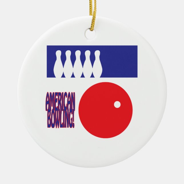 Amerikanbowling Julgransprydnad Keramik (Framsidan)