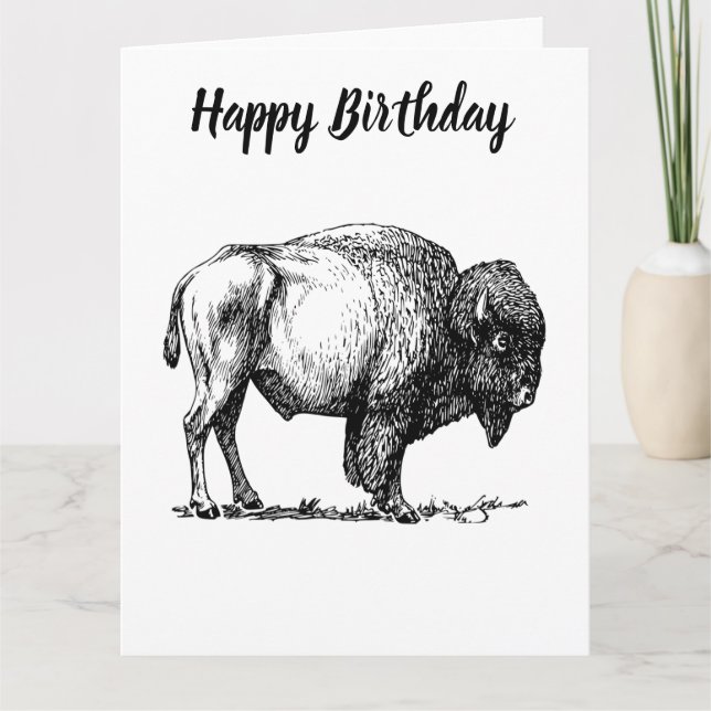 AmerikanbuffelBison Kort (Framsida)