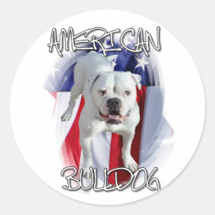 Amerikanbulldogg Runt Klistermärke