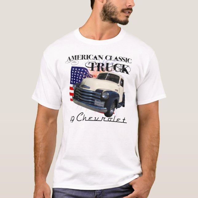 AmerikanChevy lastbil 1949 Tee Shirt (Framsida)