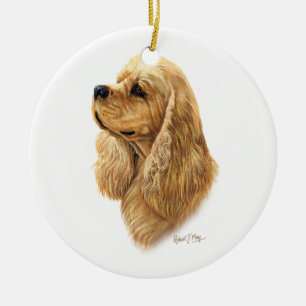 AmerikancockerspanielSpaniel Julgransprydnad Keramik