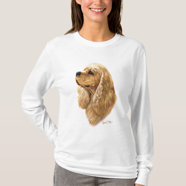 AmerikancockerspanielSpaniel T Shirt (Framsida)