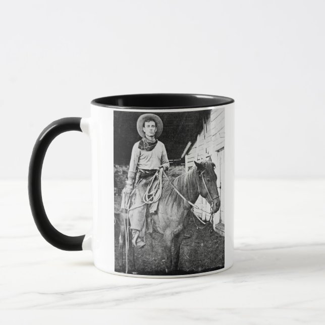 Amerikancowboy i Kansas, c.1880 (b-/wfotoet) Mugg (Vänster)