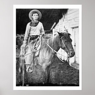 Amerikancowboy i Kansas, c.1880 (b-/wfotoet) Poster