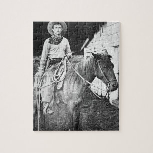 Amerikancowboy i Kansas, c.1880 (b-/wfotoet) Pussel